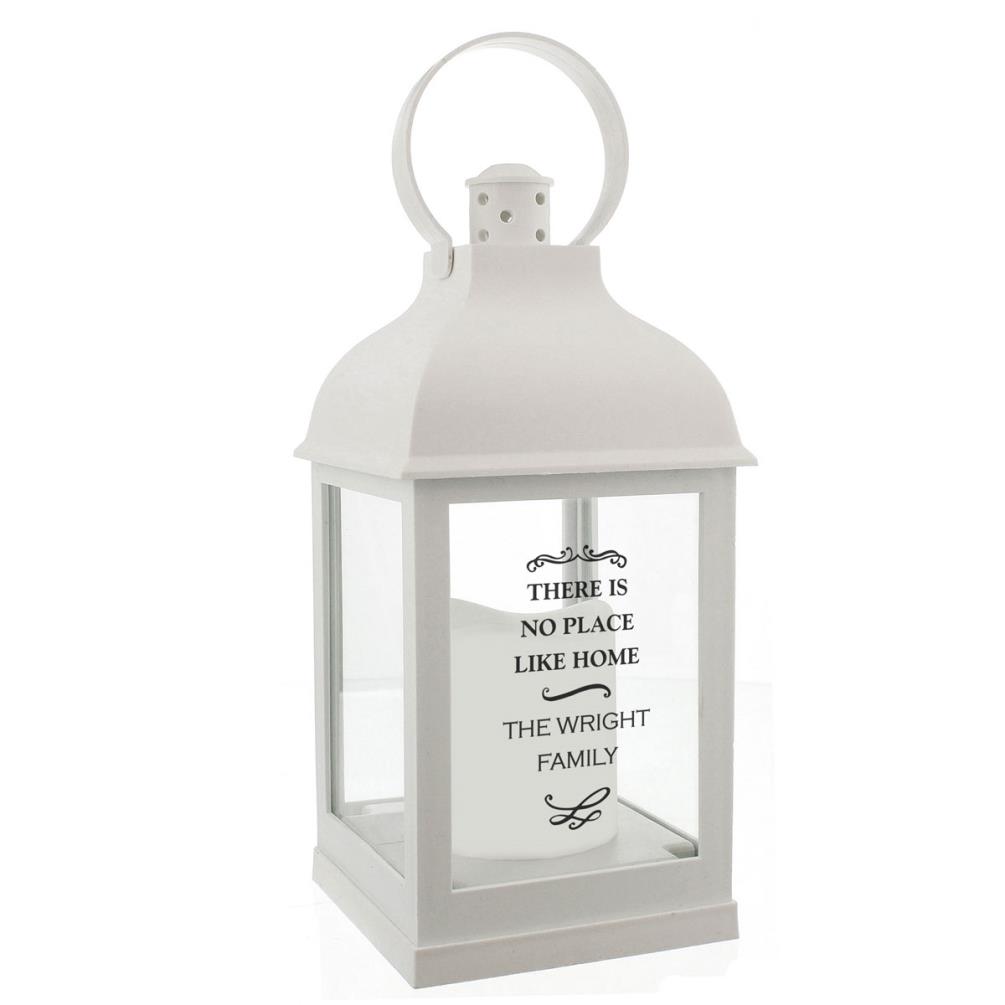 Personalised Antique Scroll White Lantern £15.29